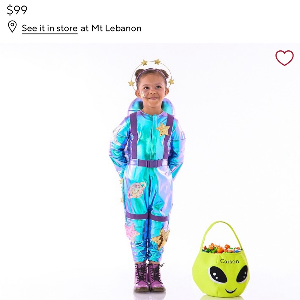 Pottery Barn 2T toddler light-up cosmic astronaut